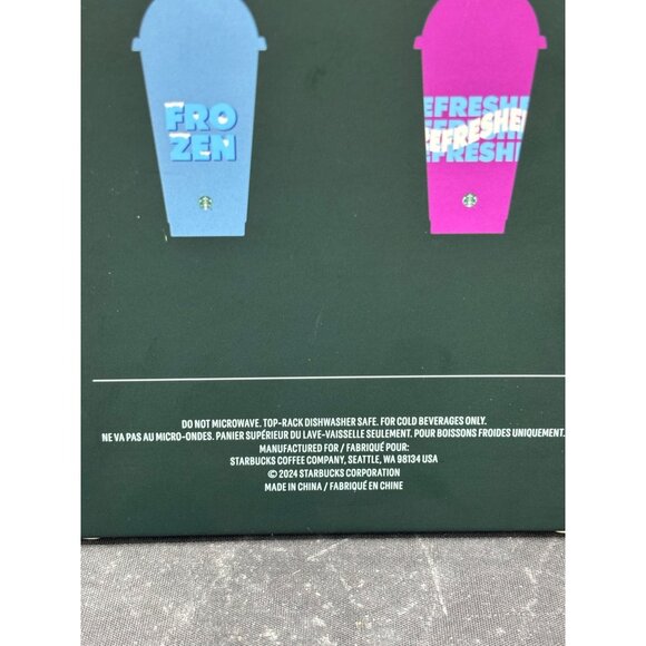 Starbucks Summer Dome lid Reusable Cold Cups 24 oz Set of 5 New - Picture 6 of 8